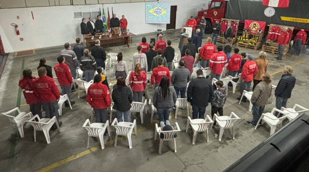 Cerimônia em comemoração aos 29 anos dos Bombeiros Voluntários de Pomerode